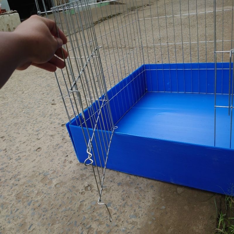 Lồng nuôi gà 80 vuông 80x80 Kèm khay Kẽm to có khóa gài