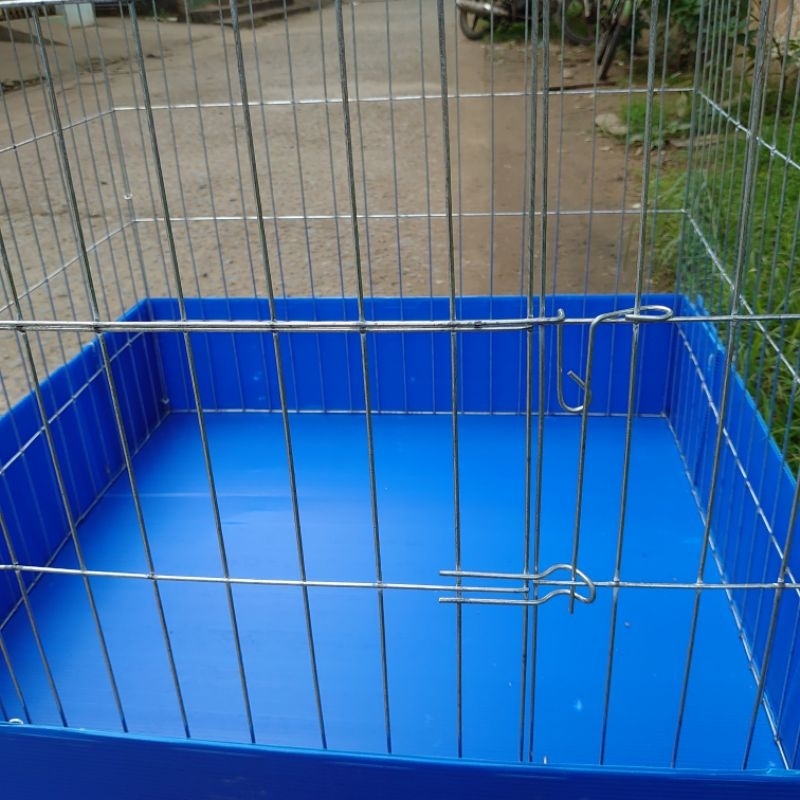 Lồng nuôi gà 80 vuông 80x80 Kèm khay Kẽm to có khóa gài