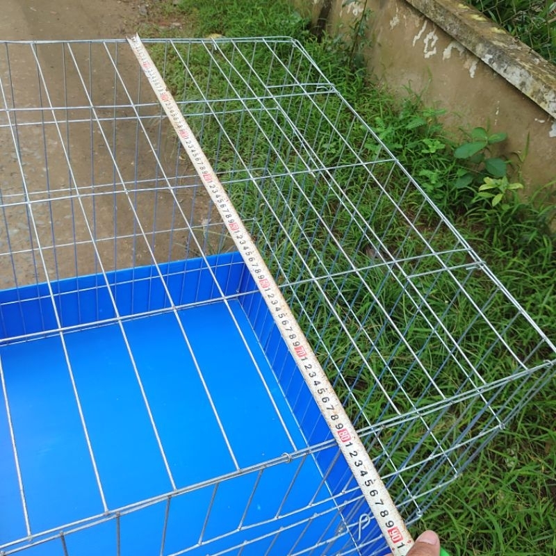 Lồng nuôi gà 80 vuông 80x80 Kèm khay Kẽm to có khóa gài