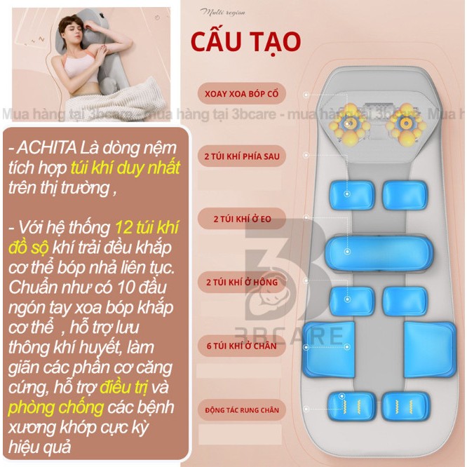 Nệm massage cao cấp toàn thân túi khí N25  xoa bóp khắp cơ thể,đệm massage toàn thân bảo hành 6 tháng