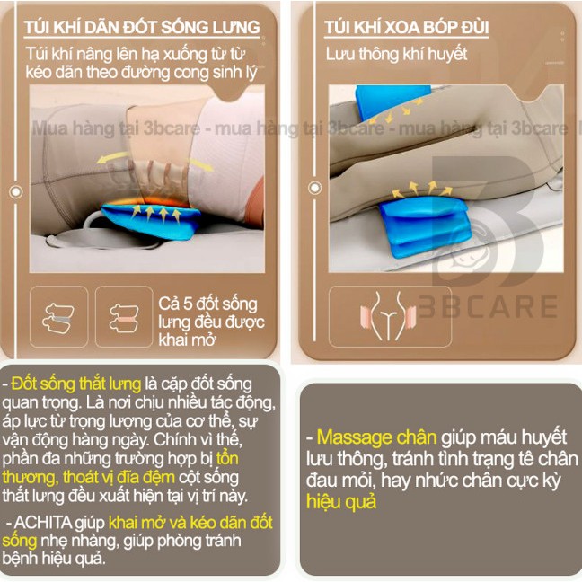 Nệm massage cao cấp toàn thân túi khí N25  xoa bóp khắp cơ thể,đệm massage toàn thân bảo hành 6 tháng