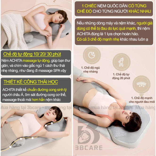 Nệm massage cao cấp toàn thân túi khí N25  xoa bóp khắp cơ thể,đệm massage toàn thân bảo hành 6 tháng