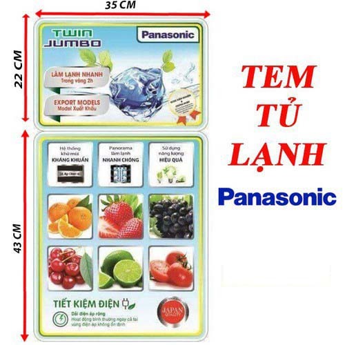 Miếng dán tủ lạnh PANASONIC, tem dán trang trí tủ lạnh PANASONIC mẫu 1