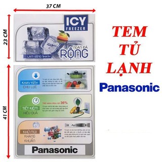 Miếng dán tủ lạnh panasonic, tem trang trí tủ lạnh panasonic mẫu 2