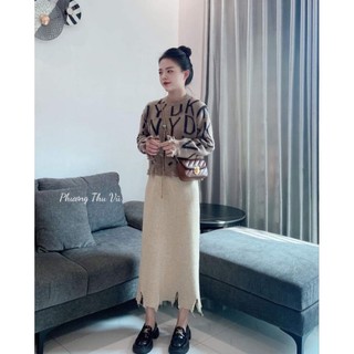 Áo len lông rách gấu