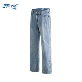 Quần jeans ống rộng Cufflink" 3 cúc gấu", quần jean nam ống rộng phủ giày , có 3 cúc điều chỉnh độ rộng IMPERFECT NO.8