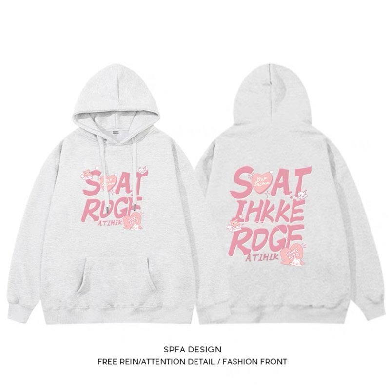 Áo Hoodie Nỉ Bông Form Rộng Nam Nữ Unisex Dáng Oversize Xám Tiêu siêu CUTE- HD18