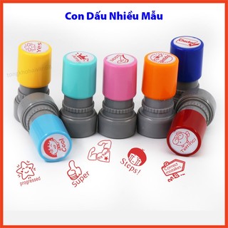 Con dấu khen thưởng nhựa thỏi son, mộc sáp đóng dấu lời khen thưởng chữ tiếng anh cho bé thiết kế đơn giản