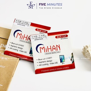 Mắt kính cận chống Ánh sáng xanh từ TV, ĐT Máy tính, chống UV400 Siêu trơn (0 - 6 độ) Chiết suất 1.61