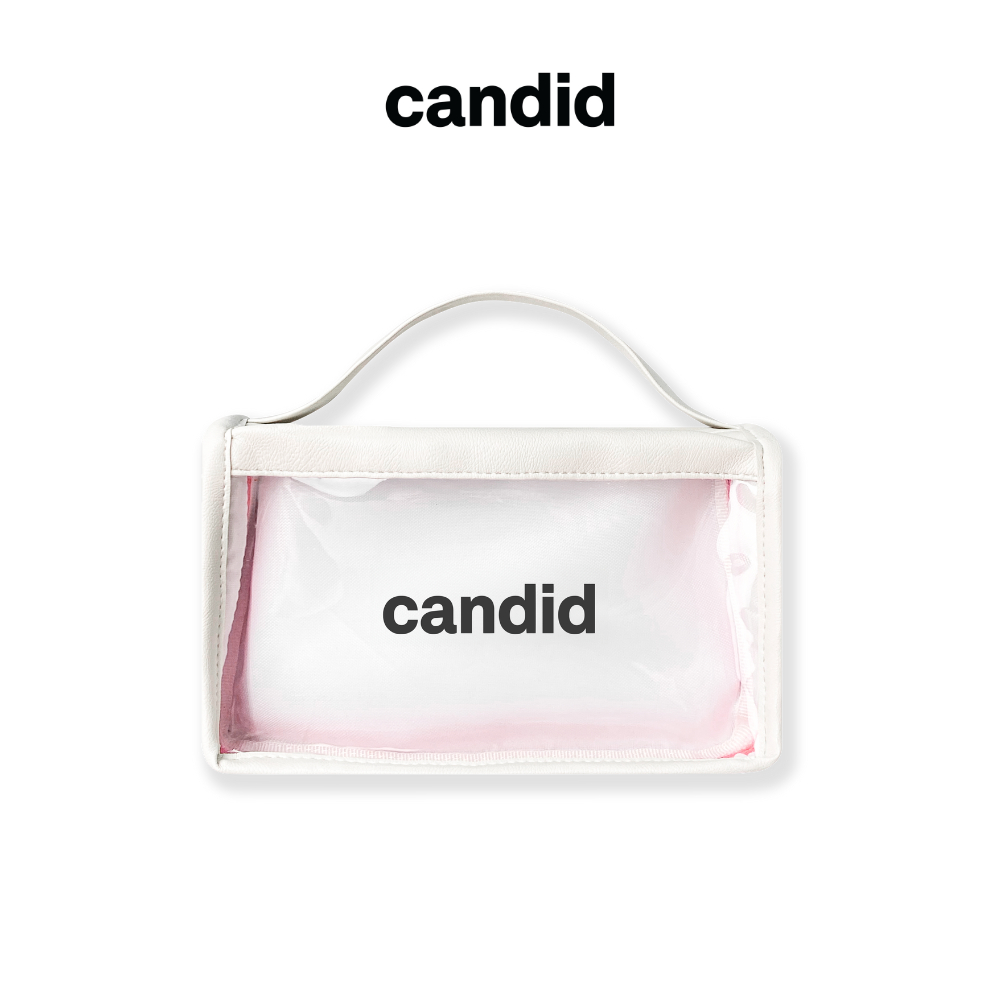 Túi Make up 2 ngăn Candid vải da cao cấp