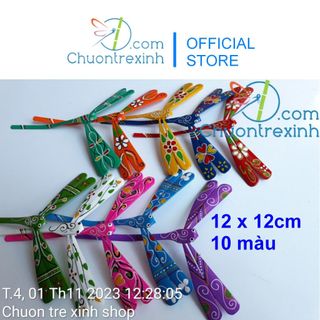 Bộ 10 con chuồn chuồn tre màu size 12cm Quà lưu niệm TPHCM