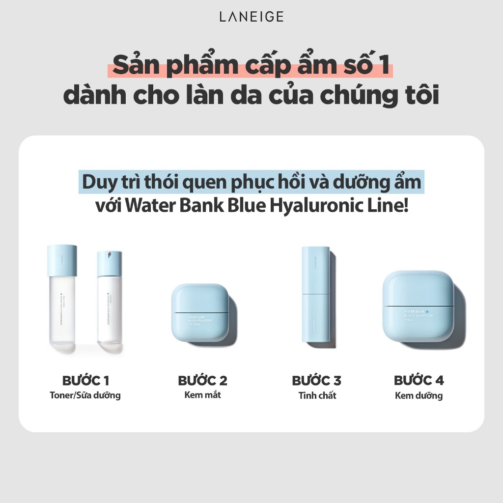 Kem Dưỡng Ẩm Cho Da Dầu Da Hỗn Hợp Laneige WaterBank Blue HA Cream 50ml