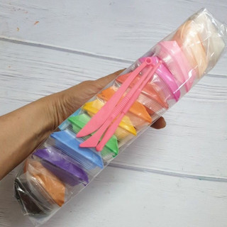 Combo đất sét tự khô 12 màu/ trắng