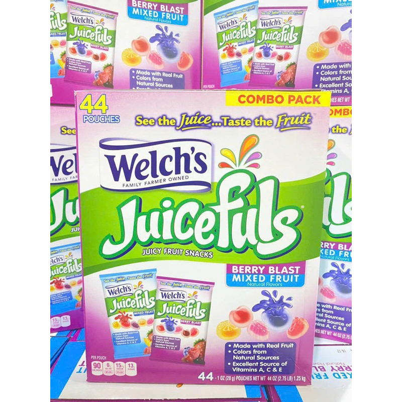 [Hàng Mỹ] Kẹo dẻo trái cây Welch's JuiceFuls 44 gói