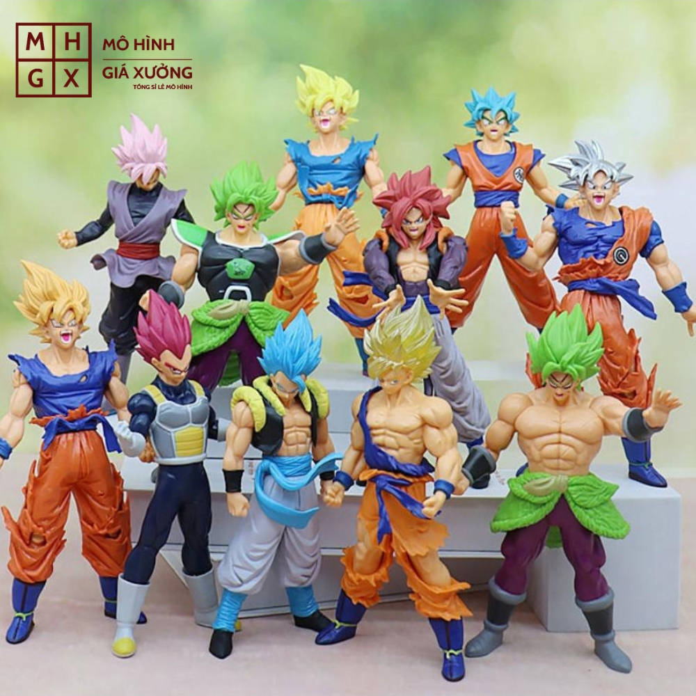 Mô hình DragonBall Gogeta tóc xanh cao 17cm - Bản Bộ - Dragon Ball - No Box