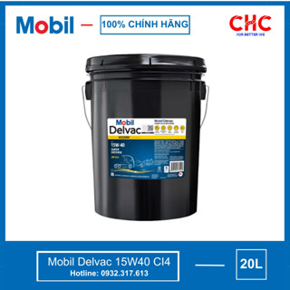 Dầu nhớt máy dầu Mobil Delvac 15W40, 20W50, phù hợp xe bán tải, xe du lịch, xe tải đường trường xô 20 Lít (Singapore)
