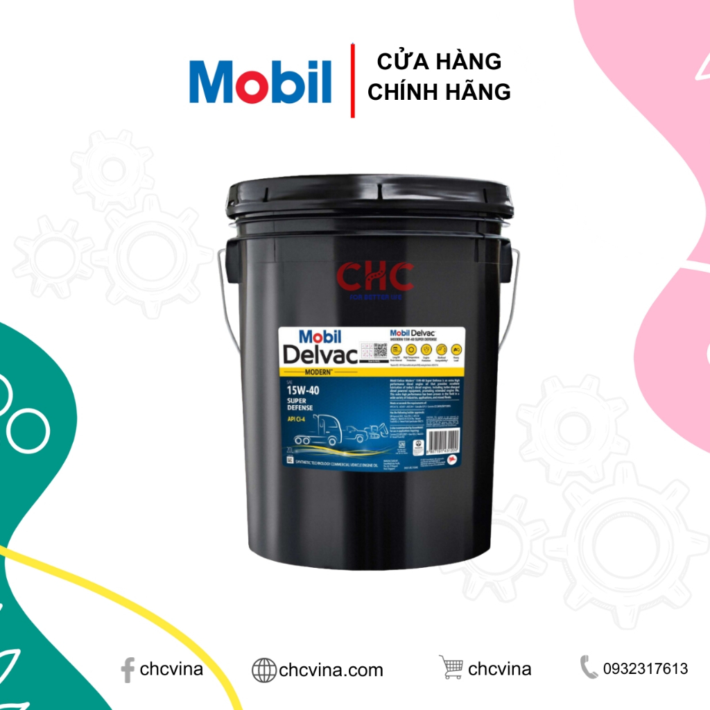 Dầu nhớt máy dầu Mobil Delvac 15W40 CI4 xô 20L