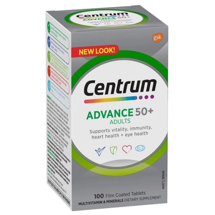 Vitamin tổng hợp dành cho người trên 50 tuổi - Centrum Advance 50+ 100v