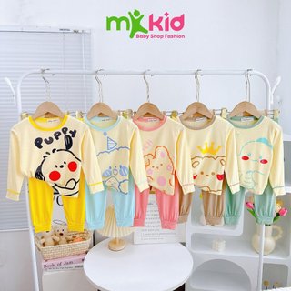Bộ Thu Đông Cho Bé, Bộ Minky Mom Dài Tay Cho Bé Trai bé Gái 6-26Kg, Chất Cotton Cao Cấp Co Giãn Thấm Hút Mồ Hôi Tốt