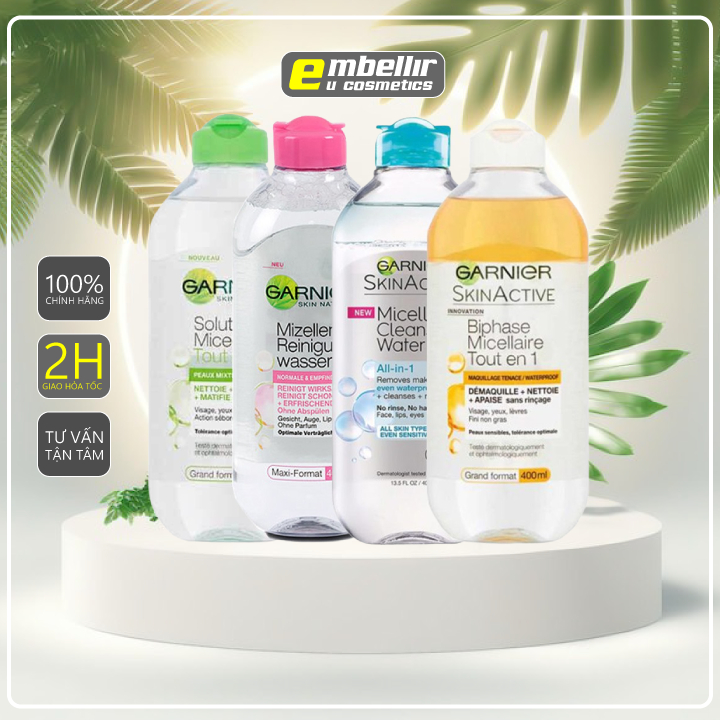 Nước Tẩy Trang Garnier SkinActive 400ml Pháp