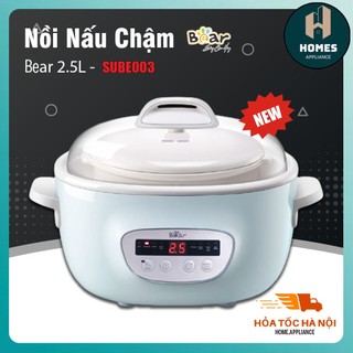 Nồi nấu chậm bear 2,5l sube003 | nồi nấu chậm đa năng bản tiếng việt ,chất liệu sứ cao cấp chịu lực tốt