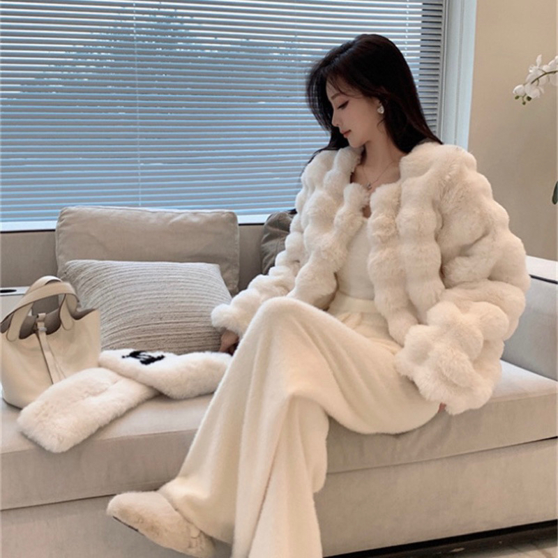 Áo khoác lông khúc cục bông bồng bềnh hàng qc loại 1