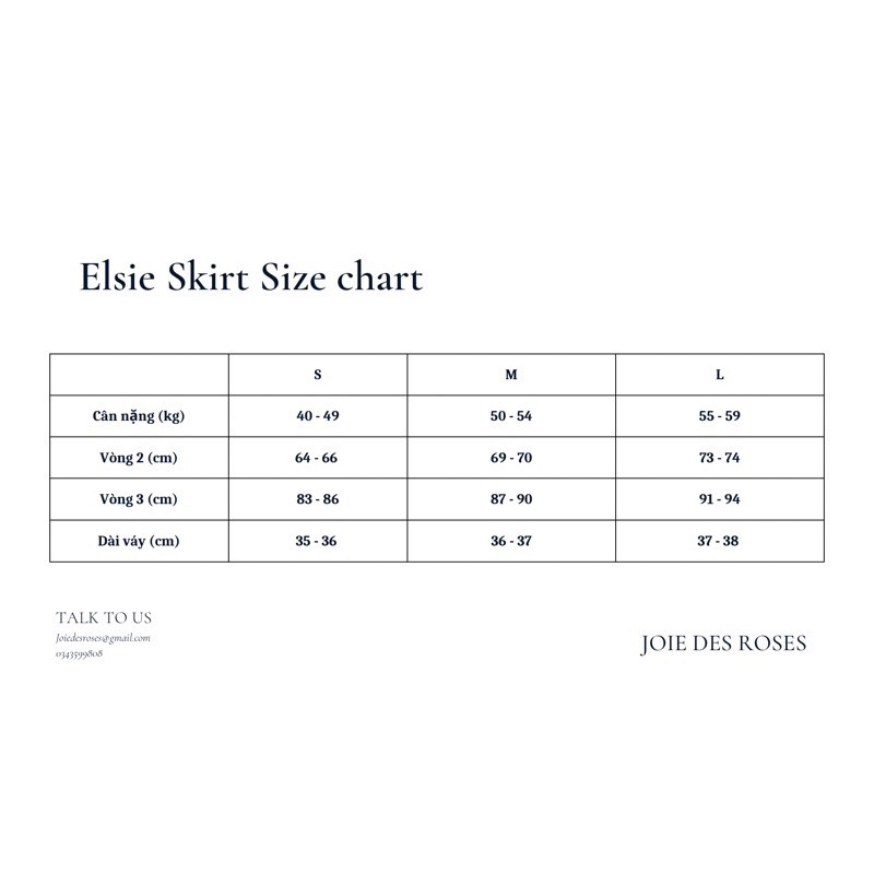 Chân váy elsie skirt của joie des roses