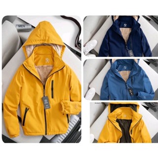 Áo khoác gió nam nữ lót lông , áo gió dù lót lông cừu dày dặn màu nâu ấm áp mùa đông vải tráng bạc chống nước siêu đẹp