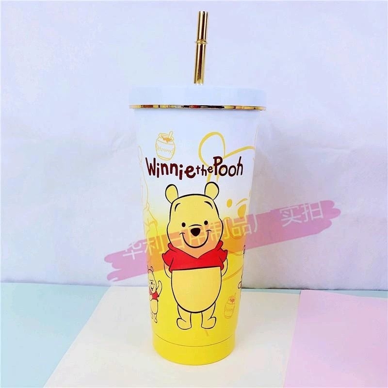 LY GIỮ NHIỆT GẤU DÂU CUTE LÀM TỪ INOX 304 CAO CẤP