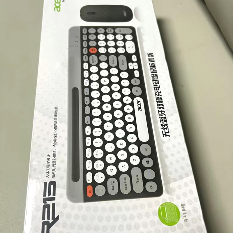 Bộ bàn phím và chuột không dây Acer Chế độ kép 2.4G + Bluetooth 5.0 Thích hợp làm văn phòng công ty và giải trí