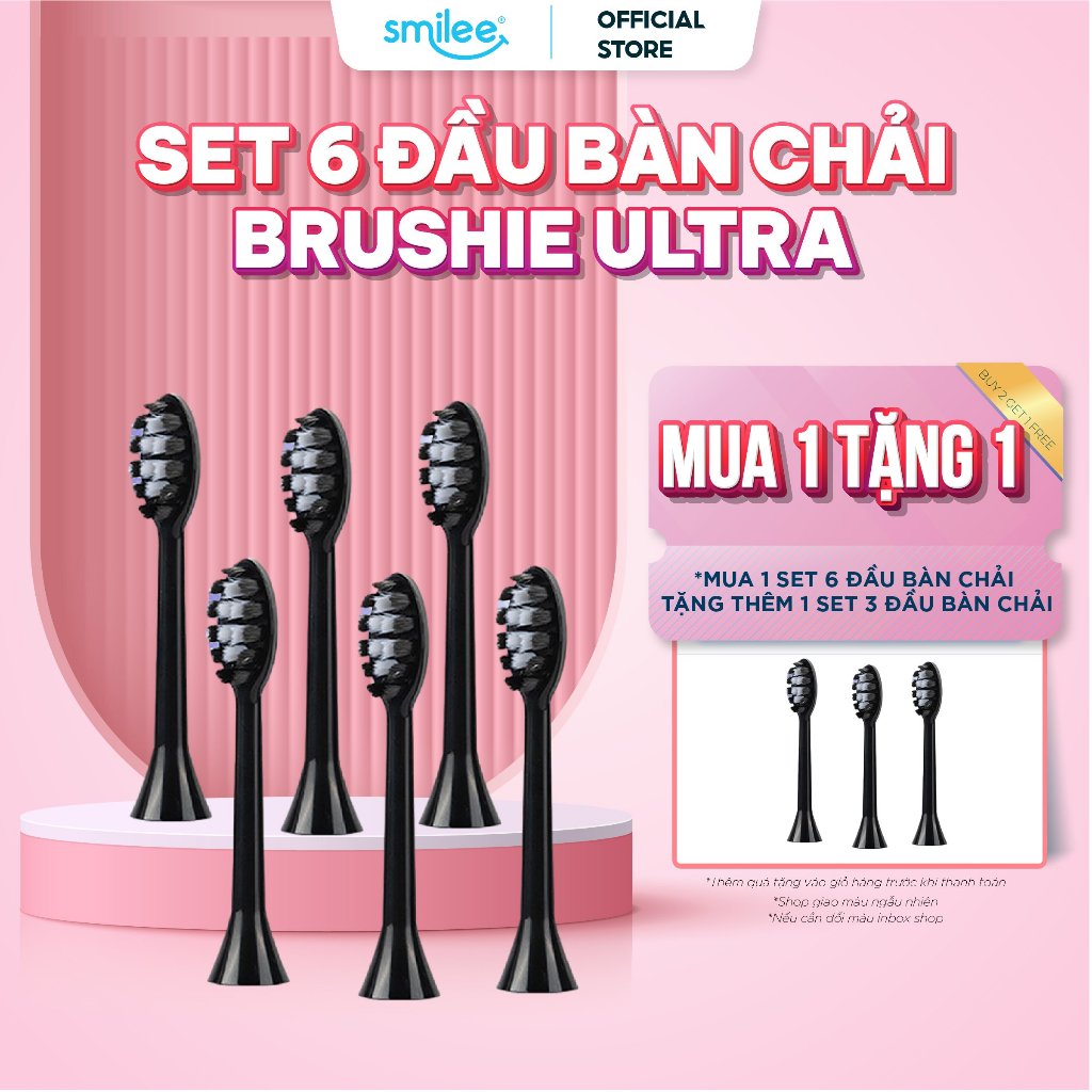 Set 6 đầu bàn chải thay thế Brushie Ultra