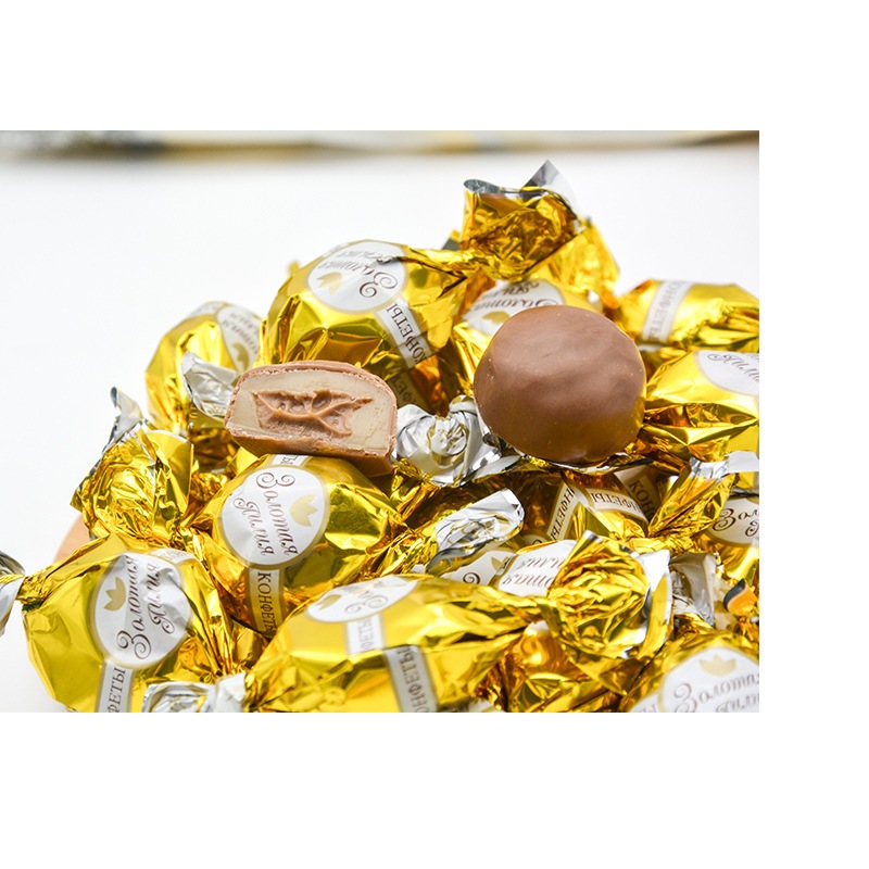 Kẹo Socola Nga Bông Huệ Vàng Konti “Golden Lily” gói 500g