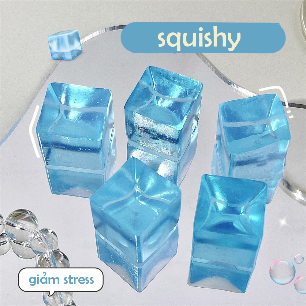 Đồ Chơi Squishy Mochi Jelly Fish Nhựa Dẻo Bóp Tay Xả Stress Hình Con Cá Chân Mèo Màu Trong Suốt