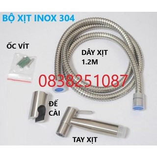 Bộ vòi xịt vệ sinh Inox SUS 304 cao cấp