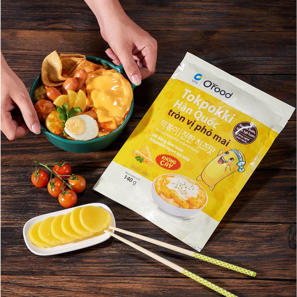 Bánh gạo Tokpokki Hàn Quốc O’Food kèm sốt 140g