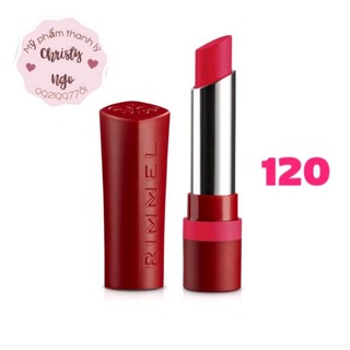 Son thỏi rimmel vỏ đỏ matte lipstick màu 120