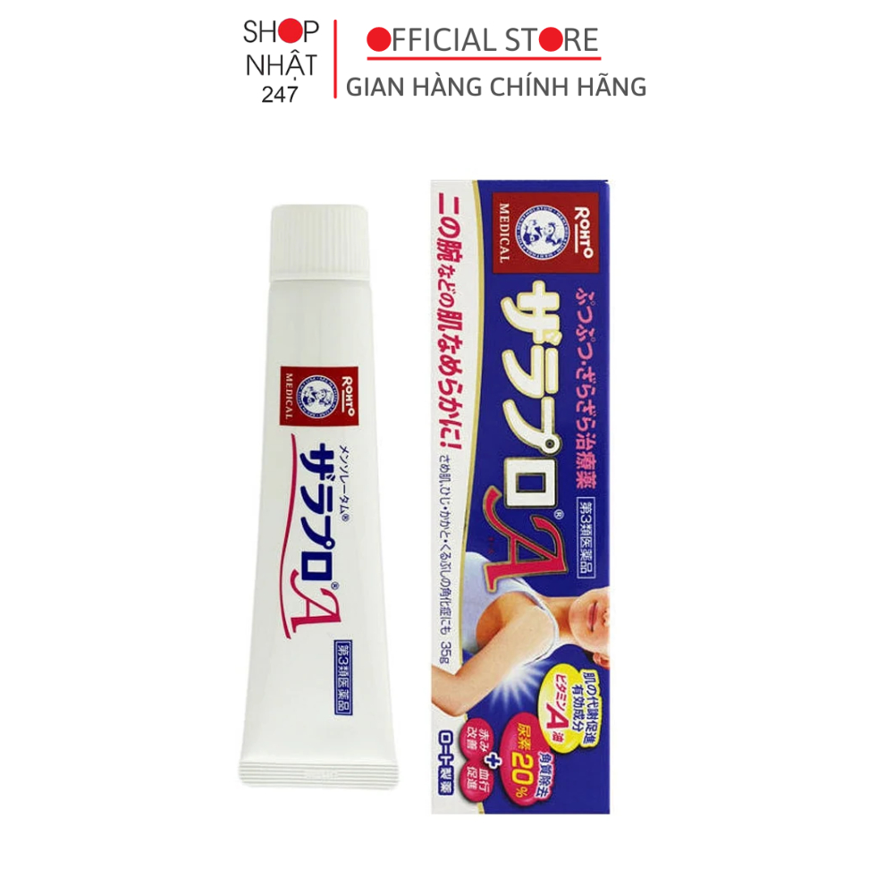 Kem giảm viêm nang lông Zaraporo Rohto 35g nội địa Nhật Bản - Kokubo