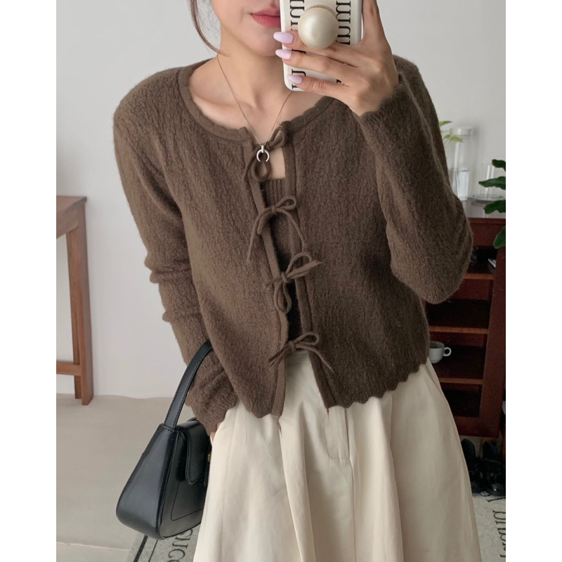 KAYY. Set áo dây và cardigan len _ scadl