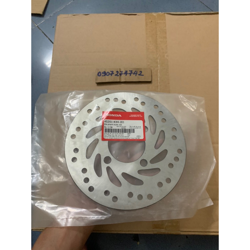 Đĩa thắng trước Vision / Click 110 + Click thái đời 2015/2016/ Vario đời 2015/2016 zin hãng Honda