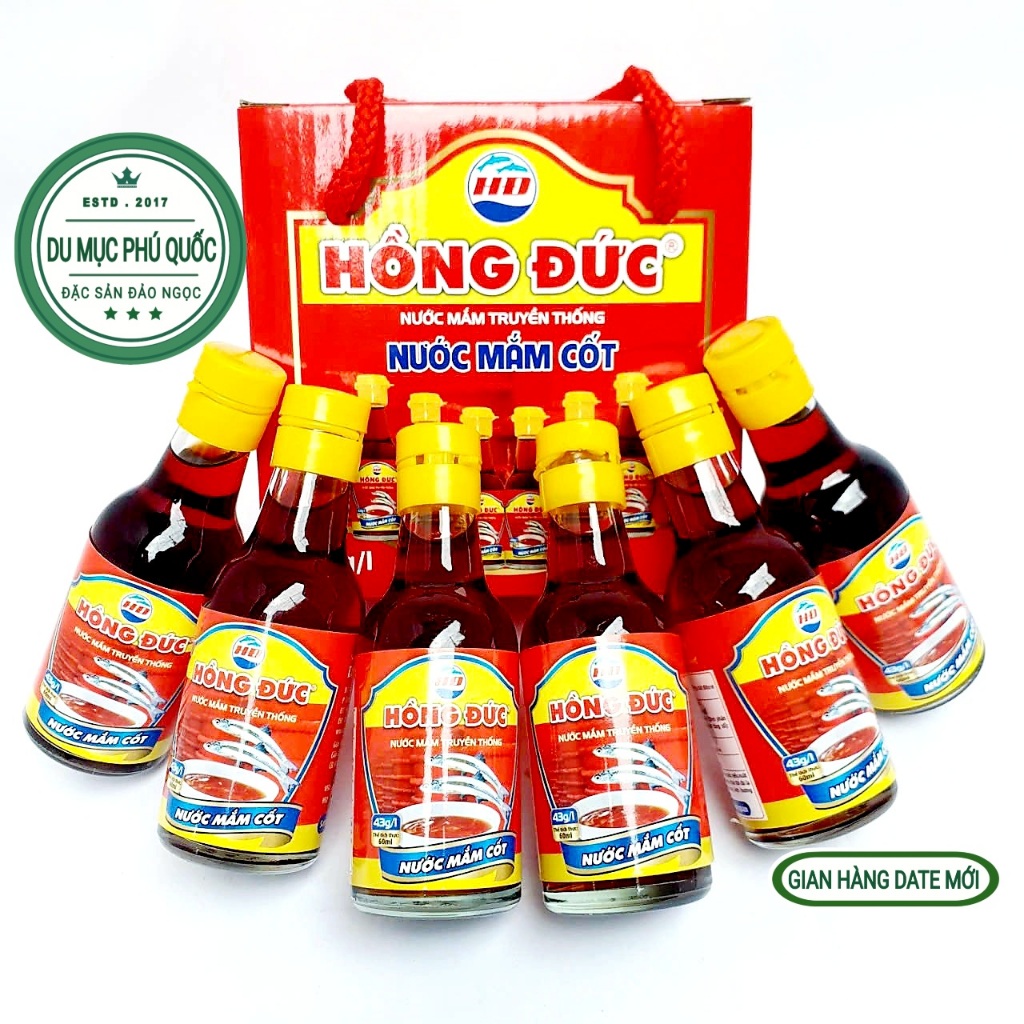 Hộp 6 Chai Nước Mắm Hồng Đức 43 Độ Đạm