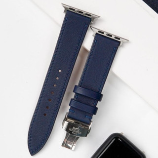Dây da Swift Xanh Navy dành cho Apple Watch,đồng hồ size 18mm,19mm,20mm,21mm,22mm,24mm thương hiệu WEMODA W66