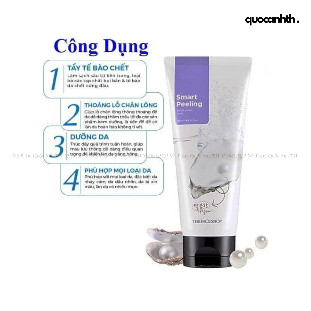Tẩy da Chết Ngọc Trai White Jewel Peeling The Face Shop