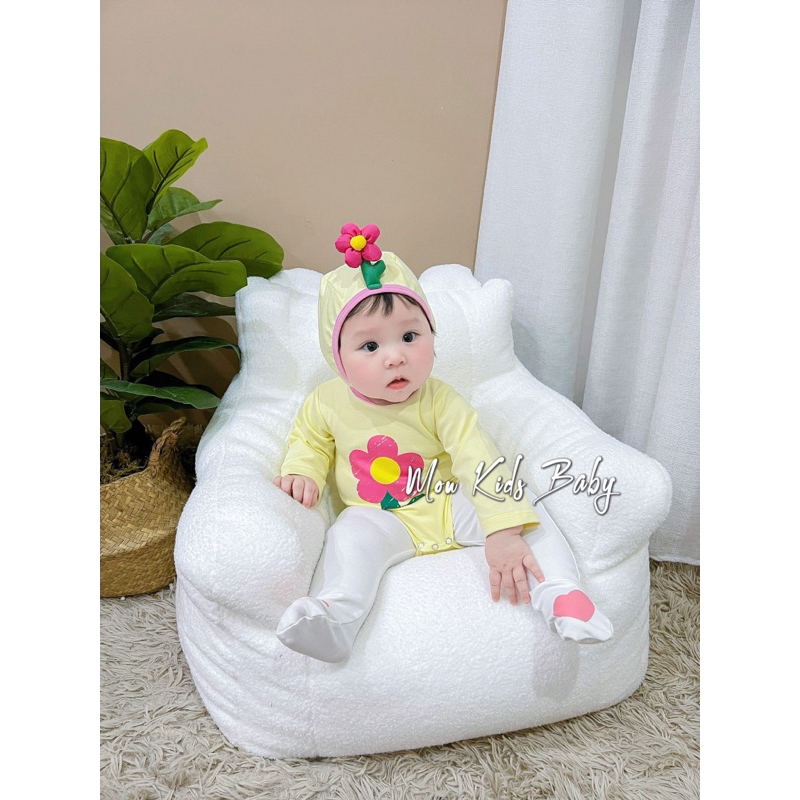 Body hoa dài tay kèm mũ