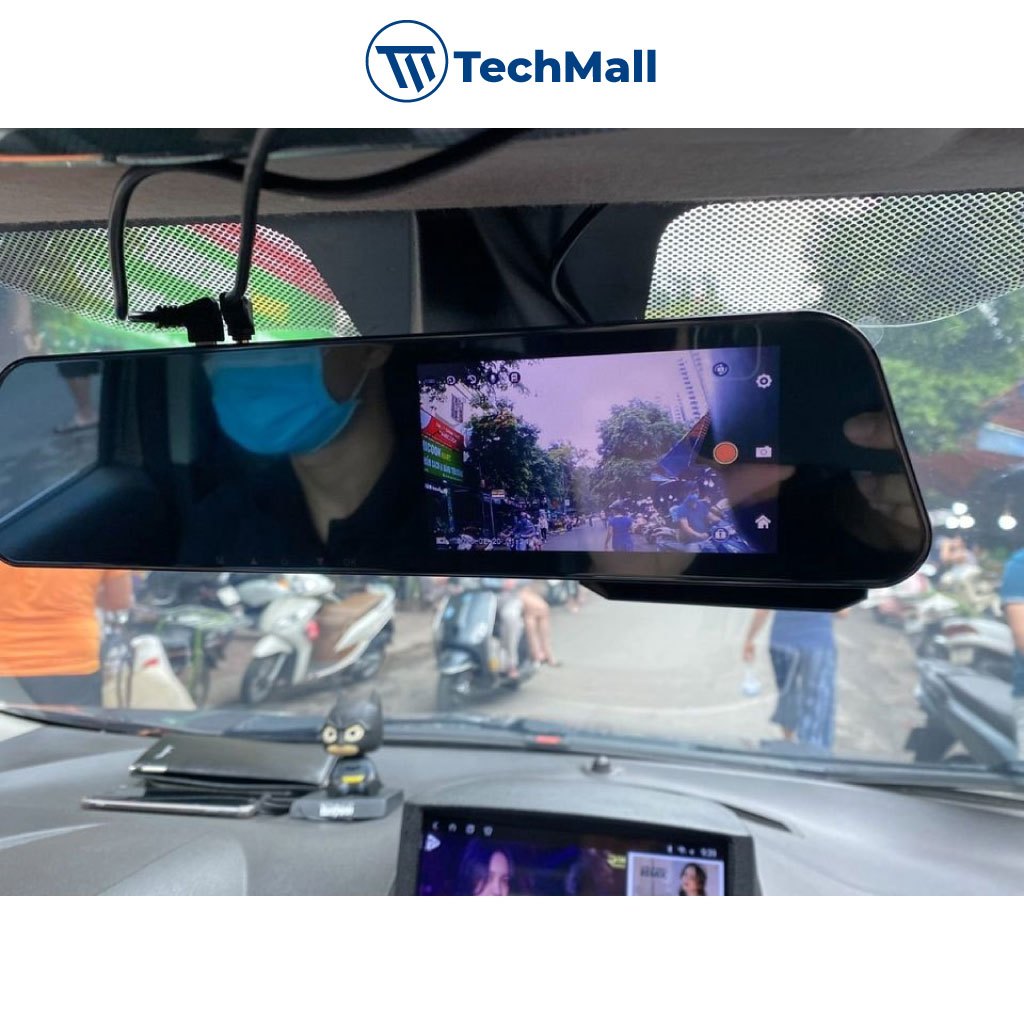Camera Hành Trình Ô Tô M5 Màn Hình Cảm Ứng Dạng Gương, Tích hợp Cam Lùi Dây 6m, Phù Hợp Nhiều Dòng Xe, Tặng kèm thẻ nhớ