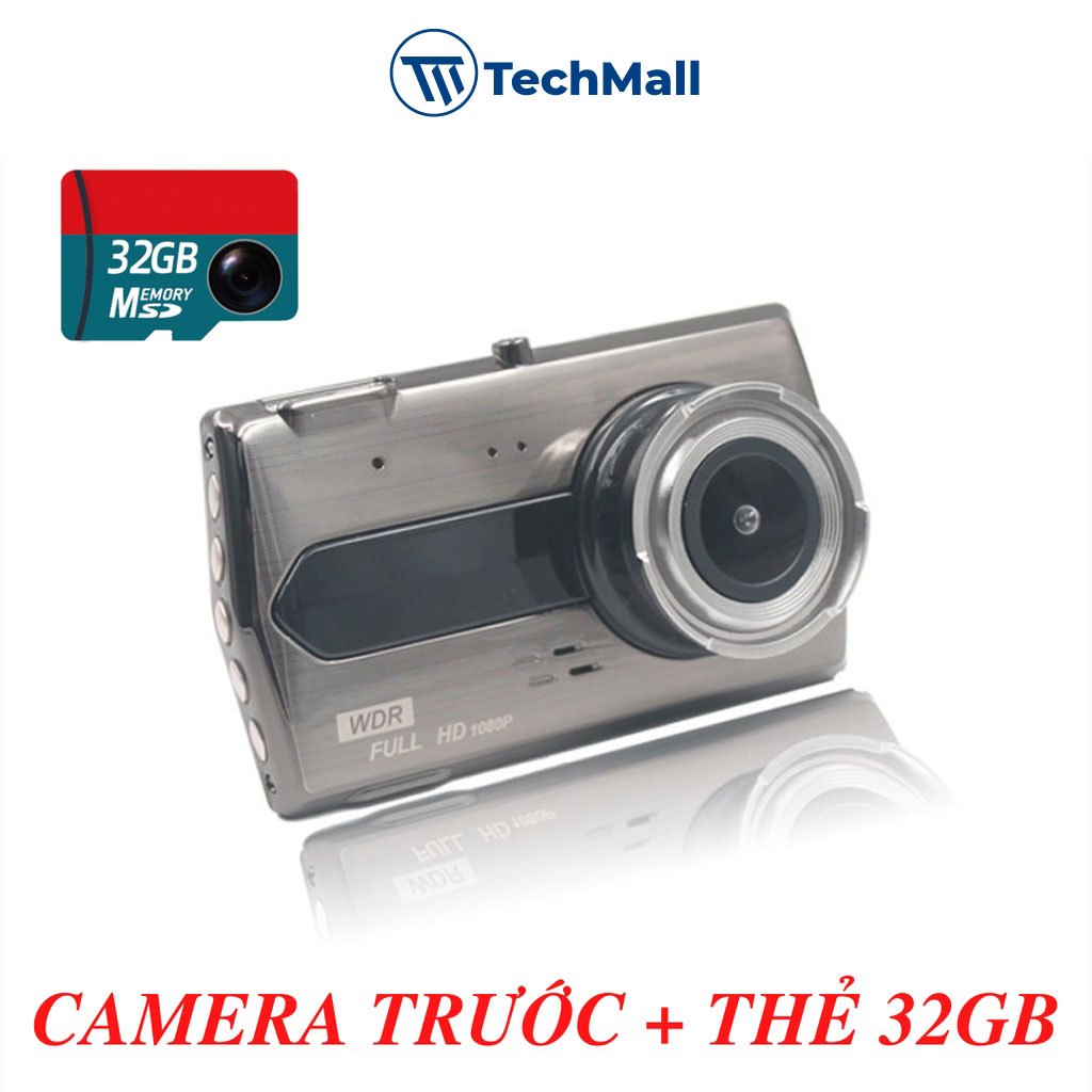 Camera Hành Trình Ô Tô S16 Màn Hình Siêu Nét - Chống Rung,  Full HD 1296p, Tích hợp cam sau, Tặng thẻ nhớ 32Gb