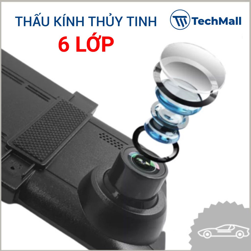Camera Hành Trình Ô Tô M5 Màn Hình Cảm Ứng Dạng Gương, Tích hợp Cam Lùi Dây 6m, Phù Hợp Nhiều Dòng Xe, Tặng kèm thẻ nhớ