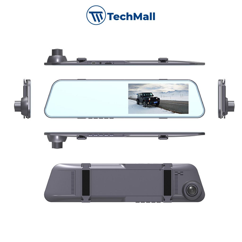 Camera Hành Trình Ô Tô M5 Màn Hình Cảm Ứng Dạng Gương, Tích hợp Cam Lùi Dây 6m, Phù Hợp Nhiều Dòng Xe, Tặng kèm thẻ nhớ