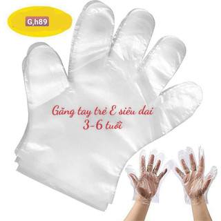 Sét 100 gang tay sinh học tự hủy dùng 1 lần cho trẻ em từ 3-6 tuổi
