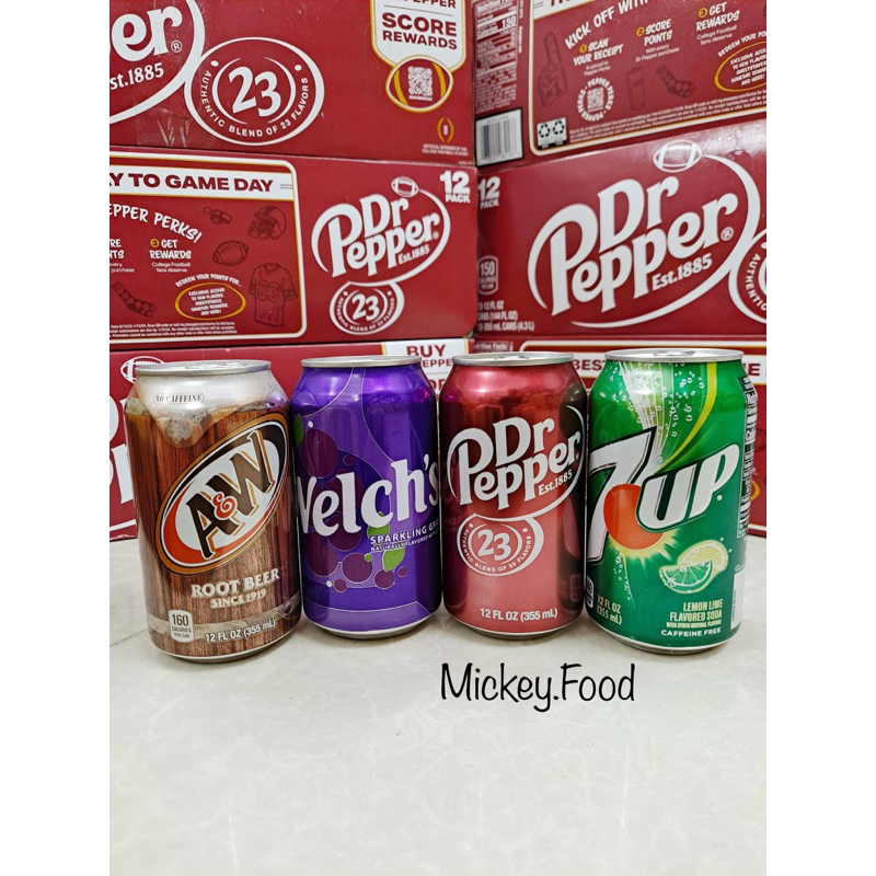 NƯỚC NGỌT MỸ WELCH'S NHO DÂU DỨA FANTA SHASTA XÁ XỊ A&W