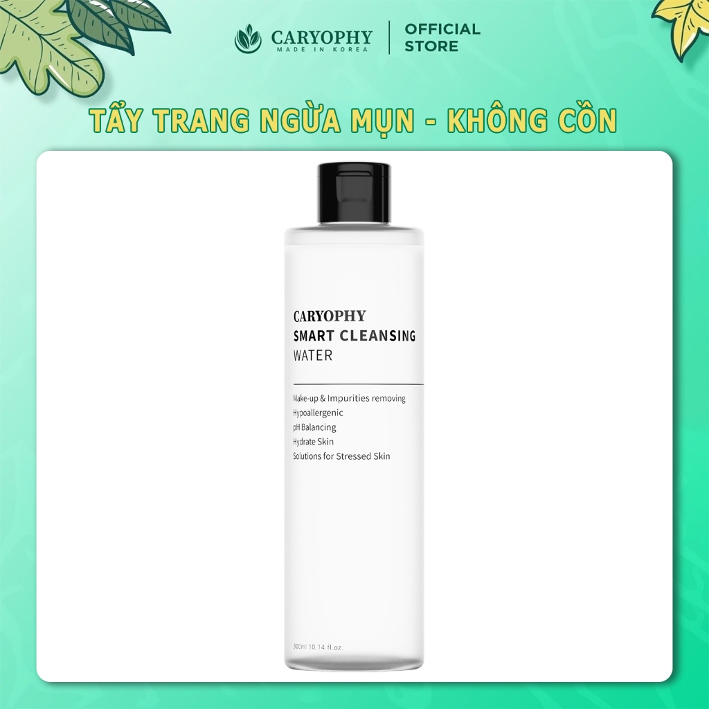 Nước tẩy trang cho da mụn, da nhạy cảm Caryophy Smart Cleansing Water